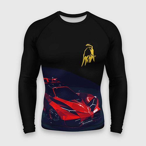 Мужской рашгард Lamborghini Diverso - motorsport / 3D-принт – фото 1