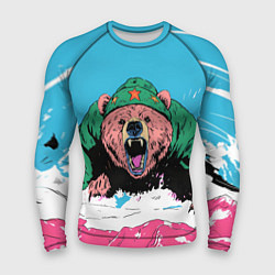 Рашгард мужской Хищный русский медведь, цвет: 3D-принт