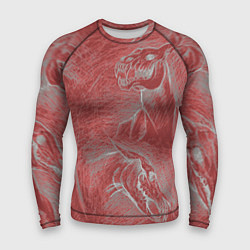 Рашгард мужской Черепа лошадей - эскиз, цвет: 3D-принт