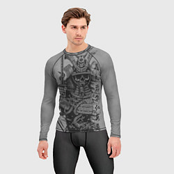 Рашгард мужской Мертвый самурай призрак, цвет: 3D-принт — фото 2