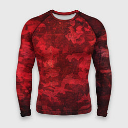 Рашгард мужской Абстракция - red uniform camouflage, цвет: 3D-принт