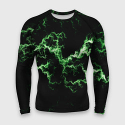 Рашгард мужской Lightning green glow, цвет: 3D-принт