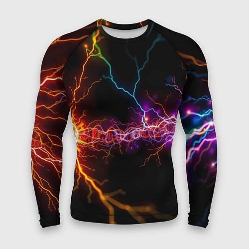 Мужской рашгард Две неоновые вспышки / 3D-принт – фото 1