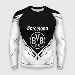Мужской рашгард Barcelona x borussia краски