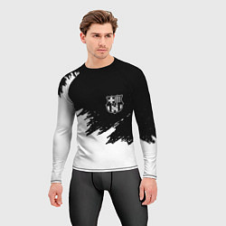 Рашгард мужской Barcelona черно белые краски, цвет: 3D-принт — фото 2