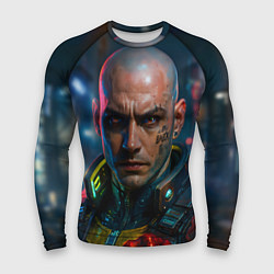 Рашгард мужской Мужчина в стиле киберпанка, цвет: 3D-принт