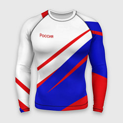 Рашгард мужской Россия бело-сине-красный, цвет: 3D-принт