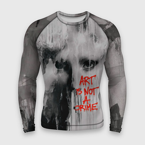 Мужской рашгард Исскуство не преступление / 3D-принт – фото 1