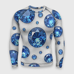 Рашгард мужской Россыпь сапфиров, цвет: 3D-принт