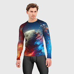 Рашгард мужской Разрыв космического тела - нейроарт, цвет: 3D-принт — фото 2