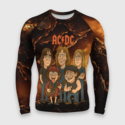 Рашгард мужской ACDC карикатурный стиль, цвет: 3D-принт