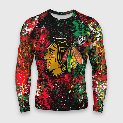Мужской рашгард Chicago Blackhawks NHL black / 3D-принт – фото 1