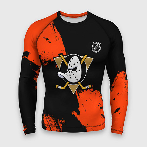 Мужской рашгард Анахайм Дакс - оранжевая краска / 3D-принт – фото 1