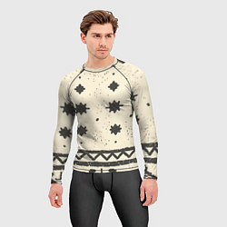 Рашгард мужской Африканские примитивные узоры, цвет: 3D-принт — фото 2