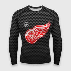 Рашгард мужской Детройт Ред Уингз - черные треугольники, цвет: 3D-принт