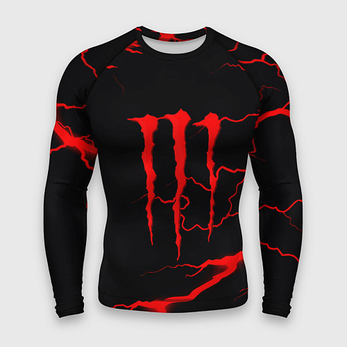 Мужской рашгард Monster energy storm red / 3D-принт – фото 1
