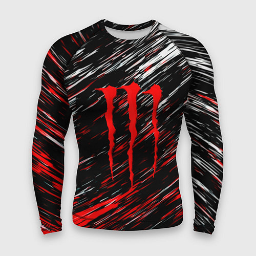 Мужской рашгард Monster energy полосы красок / 3D-принт – фото 1