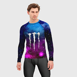 Рашгард мужской Monster energy neon space, цвет: 3D-принт — фото 2