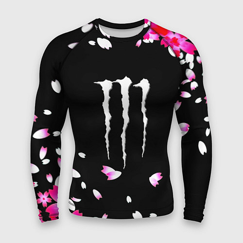 Мужской рашгард Monster energy sakura / 3D-принт – фото 1