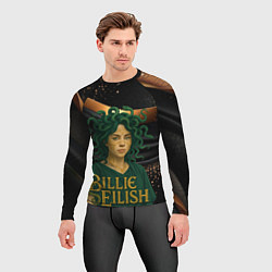 Рашгард мужской Билли Айлиш в образе Гаргоны, цвет: 3D-принт — фото 2