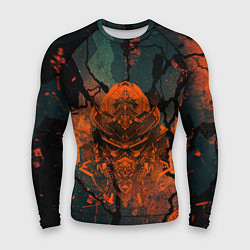 Рашгард мужской Шлем кибернетического самурая, цвет: 3D-принт