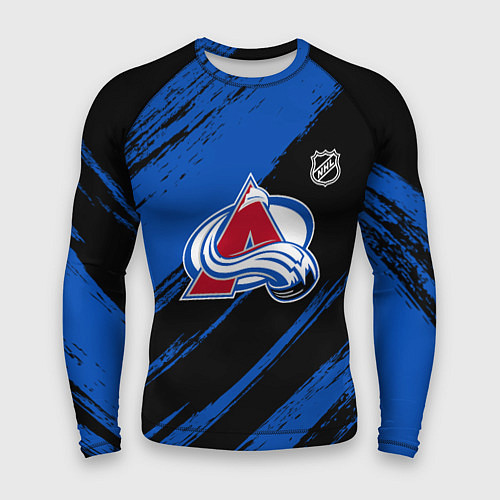 Мужской рашгард Колорадо Эвеланш - синий и черный / 3D-принт – фото 1
