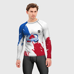 Рашгард мужской Колорадо Эвеланш - брызги красок, цвет: 3D-принт — фото 2