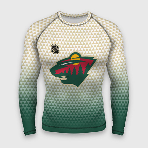 Мужской рашгард Миннесота Уайлд - геометрический градиент / 3D-принт – фото 1