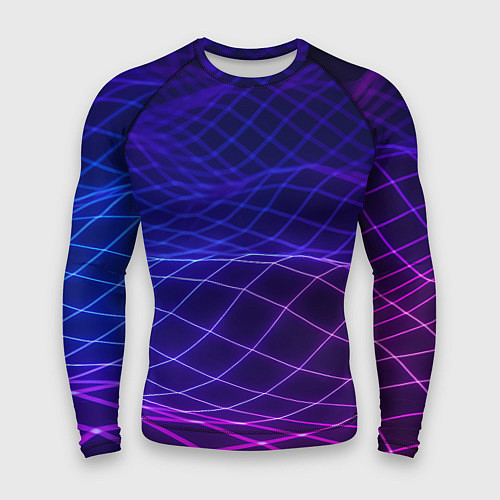 Мужской рашгард Абстрактные волны из сот / 3D-принт – фото 1
