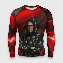 Мужской рашгард Bones с черепами на худи