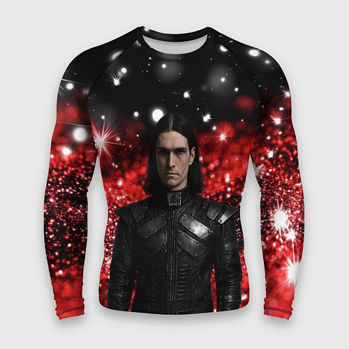 Мужской рашгард Bones в кожаной куртке / 3D-принт – фото 1