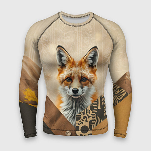 Мужской рашгард Удивительный рыжий лисёнок / 3D-принт – фото 1