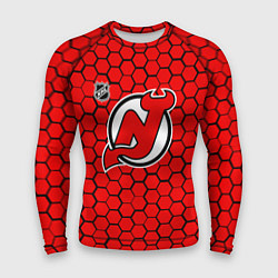 Мужской рашгард Нью Джерси Девилз - красные соты