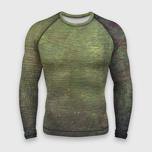 Мужской рашгард Абстракция - old board painted with green paint / 3D-принт – фото 1
