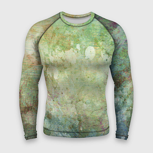 Мужской рашгард Абстракция - faded spots on a green background / 3D-принт – фото 1