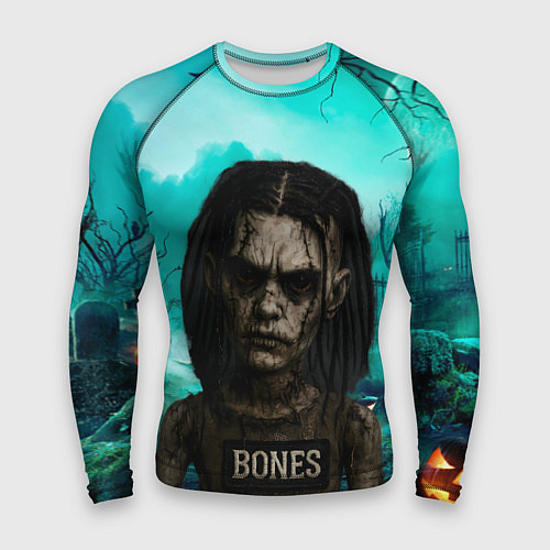 Мужской рашгард Bones в стиле хоррор куклы / 3D-принт – фото 1