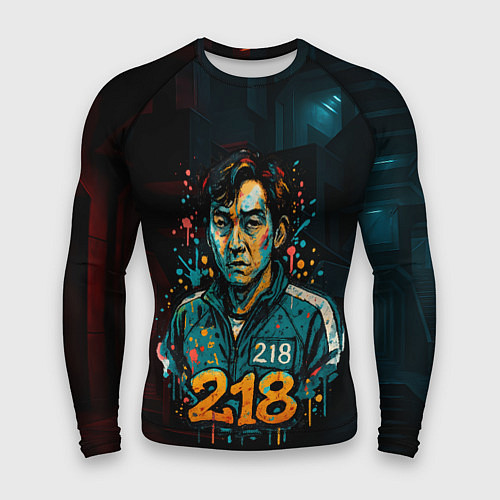 Мужской рашгард Игра в кальмара игрок 218 граффити / 3D-принт – фото 1