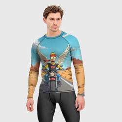 Рашгард мужской Летящий в даль Гомер - Ария, цвет: 3D-принт — фото 2