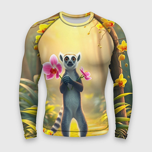 Мужской рашгард Лемур несёт орхидеи для любимой / 3D-принт – фото 1