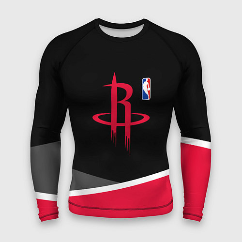 Мужской рашгард Хьюстон Рокетс - линии / 3D-принт – фото 1