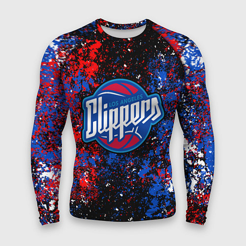 Мужской рашгард Клипперс - цветовой хаос / 3D-принт – фото 1