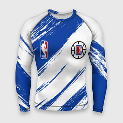 Рашгард мужской Клипперс - синяя краска, цвет: 3D-принт