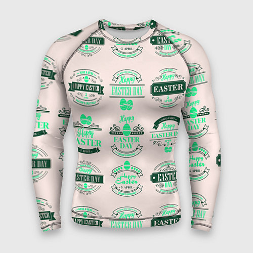 Мужской рашгард Easter turquoise / 3D-принт – фото 1