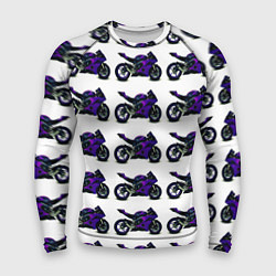 Рашгард мужской Motorcycle purple gloss, цвет: 3D-принт