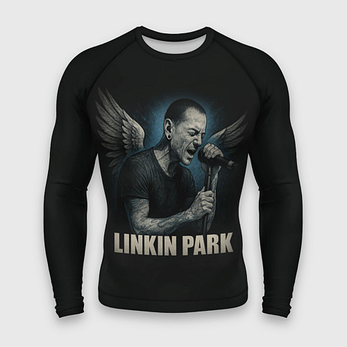 Мужской рашгард Chester Bennington - Angel / 3D-принт – фото 1