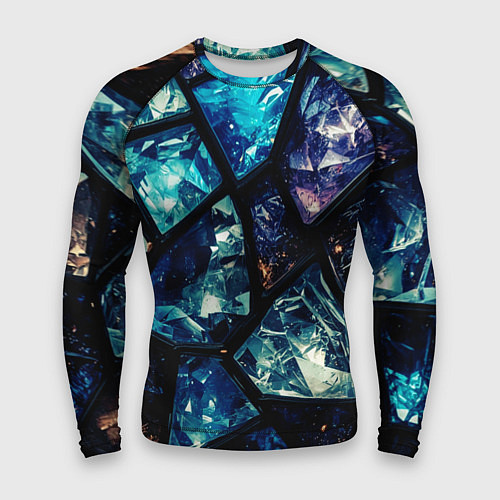 Мужской рашгард Текстура драгоценных камней / 3D-принт – фото 1