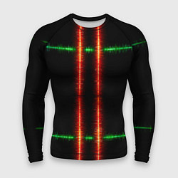 Мужской рашгард Color black green red lines