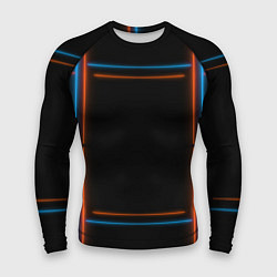 Рашгард мужской Neon black red blue, цвет: 3D-принт