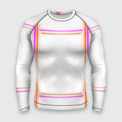 Рашгард мужской Neon white orange pink, цвет: 3D-принт