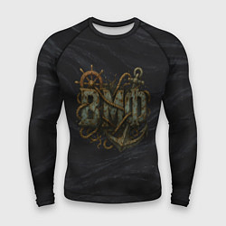 Рашгард мужской ВМФ ржавые буквы, цвет: 3D-принт